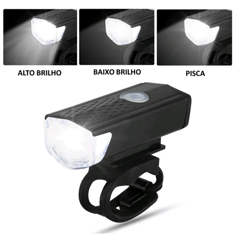 Kit Lanterna e Farol Bicicleta Luz Ultra Led a Prova D'Água - Giga store