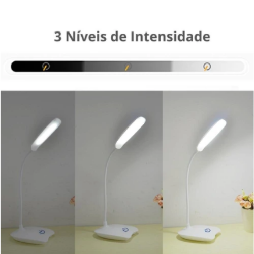 Luminária Articulável de Mesa, Led Recarregável - Giga store