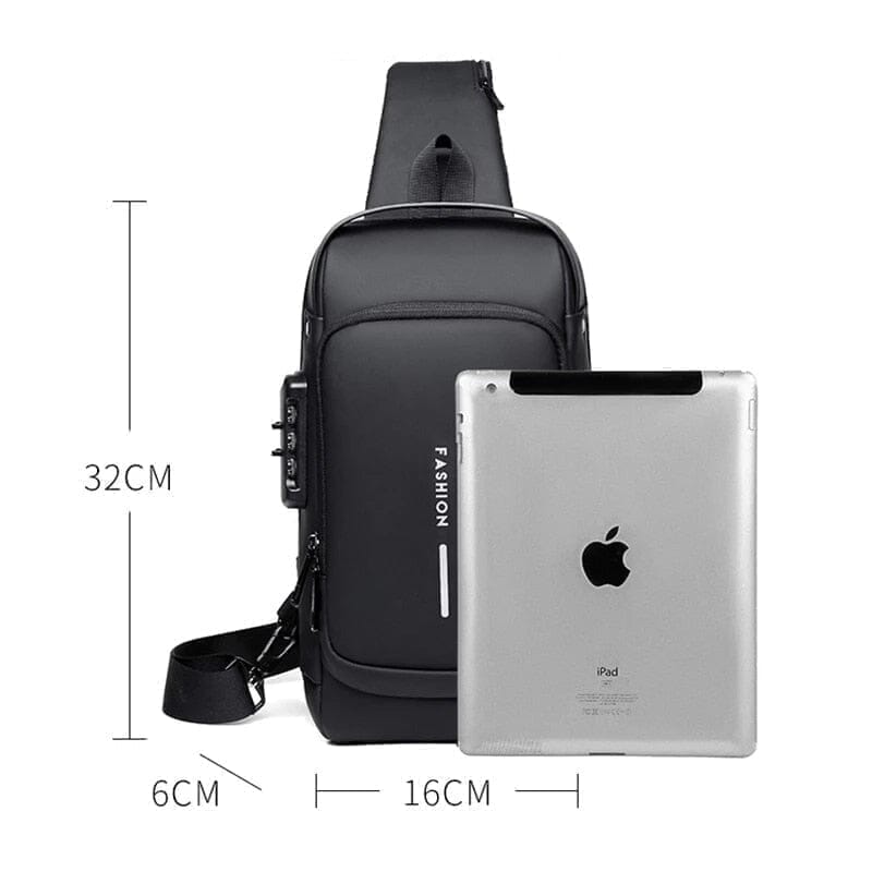 Mochila Anti-Furto com Senha USB Slim Bag - Giga store