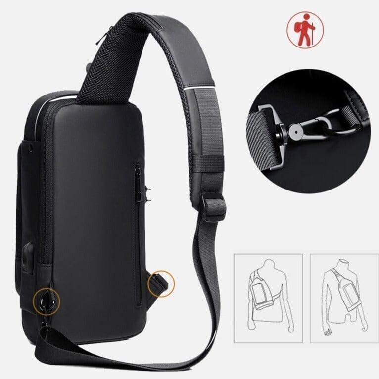 Mochila Anti-Furto com Senha USB Slim Bag - Giga store