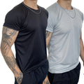 Kit 2 Camisetas Dry Fit Masculina - Casual - Treino - Academia - Esportes - Exercícios - Corrida - Giga store