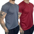 Kit 2 Camisetas Dry Fit Masculina - Casual - Treino - Academia - Esportes - Exercícios - Corrida - Giga store