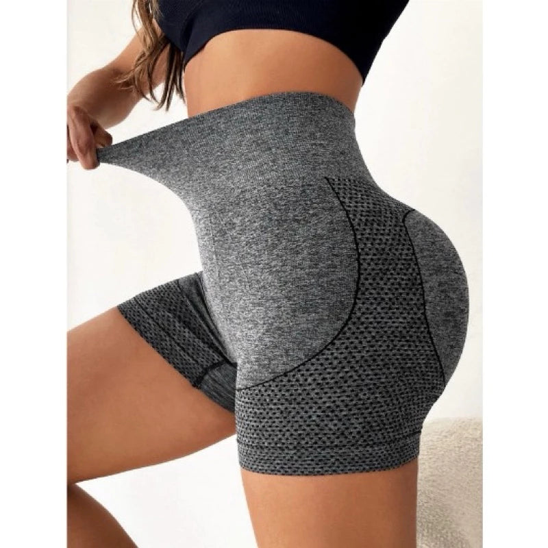 Shorts Fitness, Feminino Cintura Alta para Academia, Levanta Bumbum, Sem Costura - Giga store