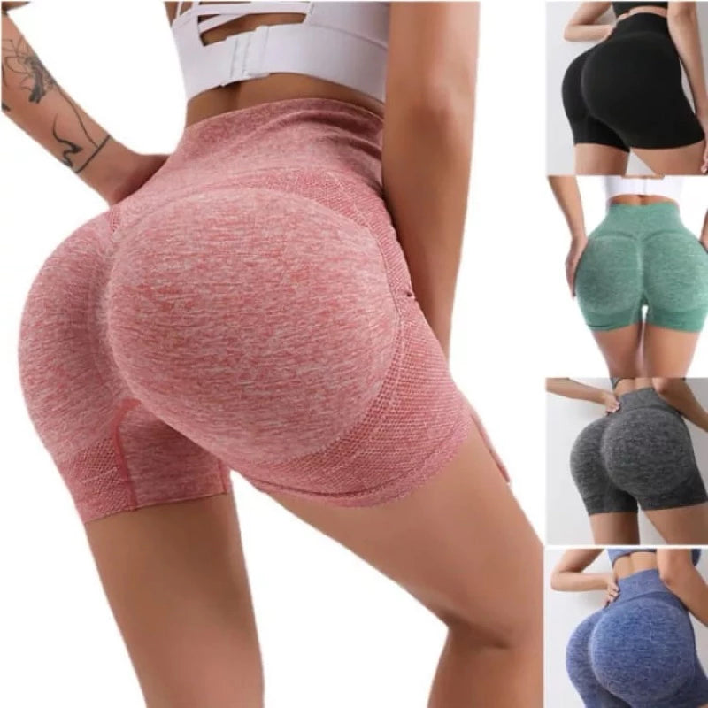 Shorts Fitness, Feminino Cintura Alta para Academia, Levanta Bumbum, Sem Costura - Giga store