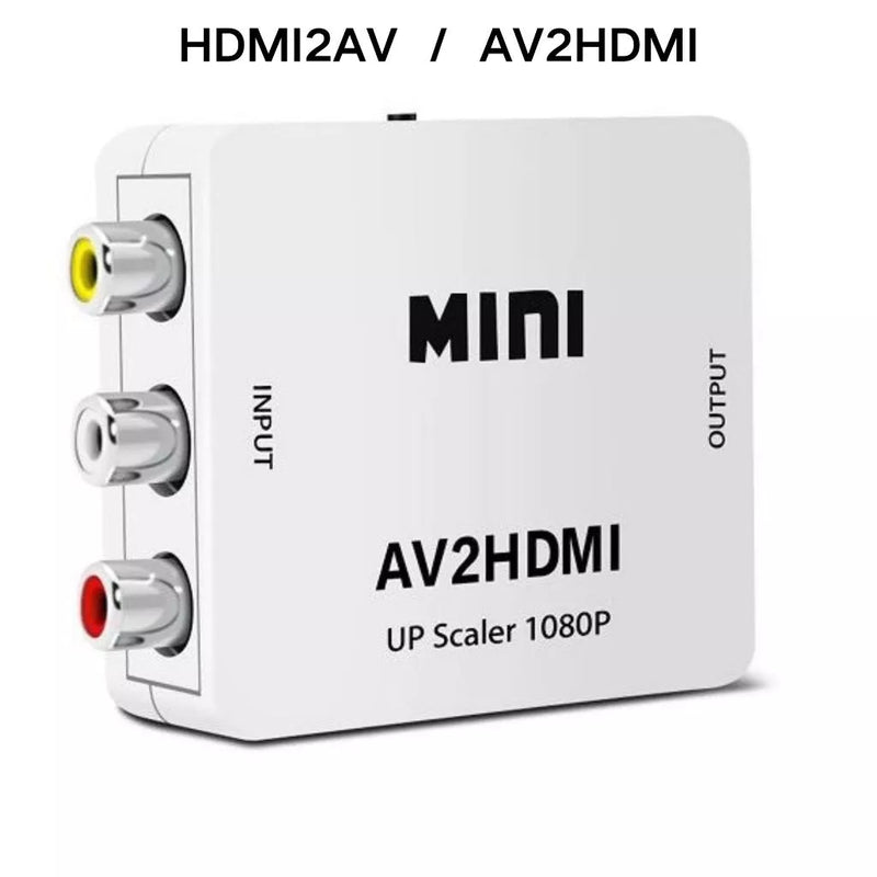 Mini Conversor Hd Vídeo Hdmi X Av Rca Hdmi2av，Av2hdmi - Giga store