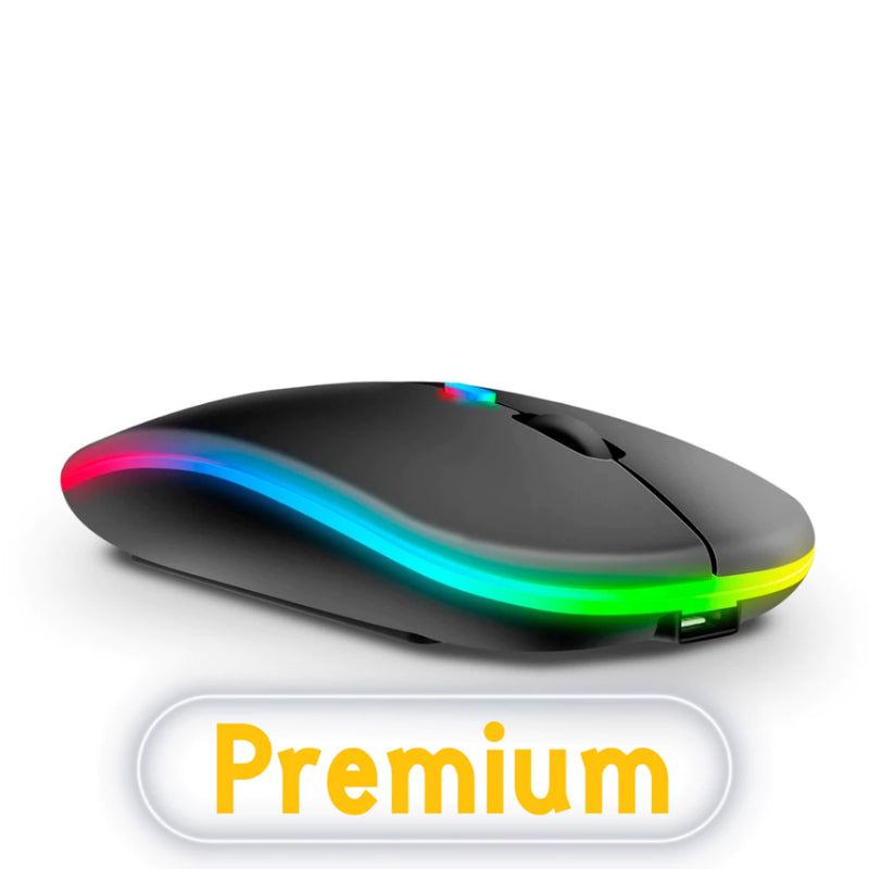 Mouse Sem Fio, Wireless, Recarregável com Led Rgb e Bateria Interna - Giga store