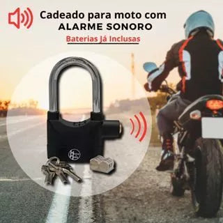 Cadeado com Alarme Sonoro, Grande, Anti Furto - Giga store