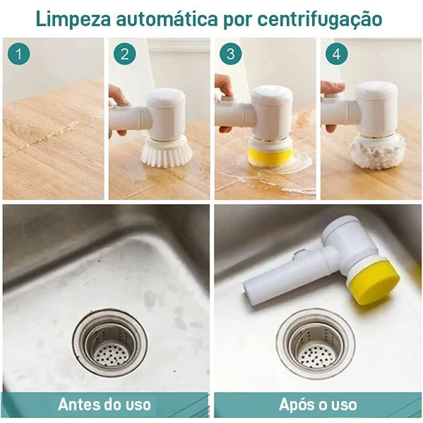 Escova Elétrica de Limpeza 5 em 1 - Giga store