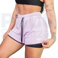 Shorts, 2 em 1 Feminino, Dryfit, Bermuda Dupla Para Treino, Academia ,Caminhada e Outros Esportes- Giga store