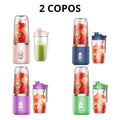 Copo mixer premium super potente mini liquidificador recarregável 400ml - Giga store