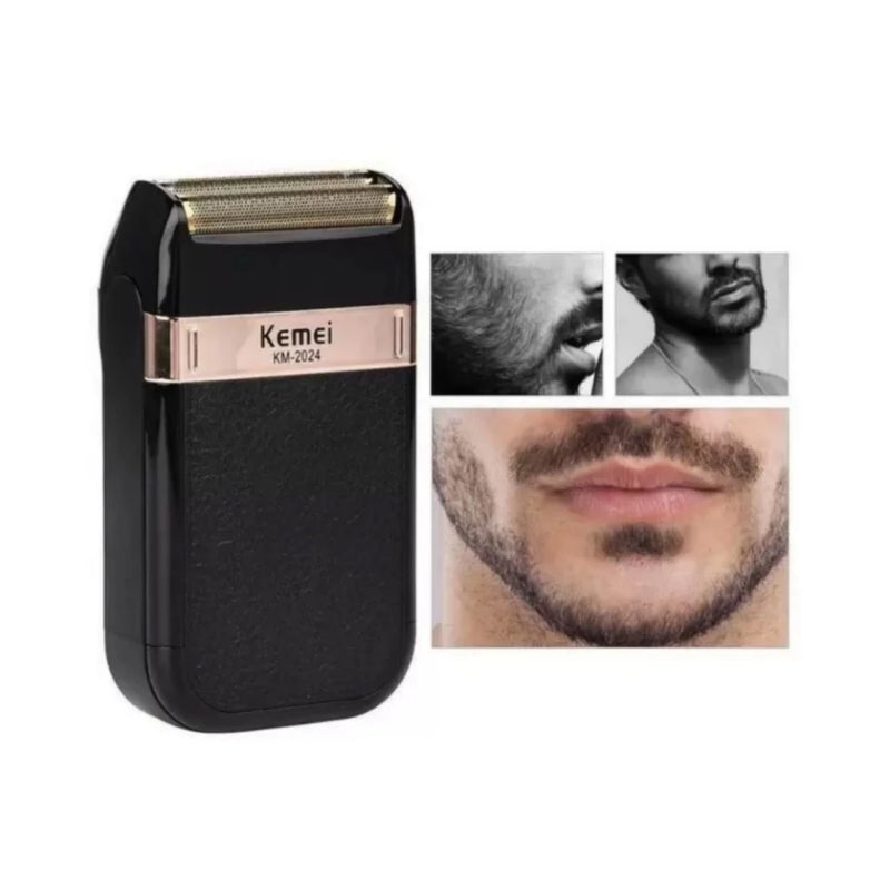 Maquina de barbear elétrico sem fio, recarregável, Kemei Classic Shaver Km 2024 - Bivolt - Giga store