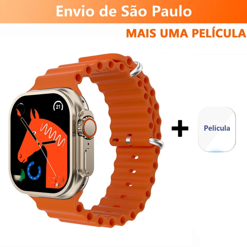 2024 Nova Série 8 Relógio Ultra Smart Watch, Esportivo, Sem Fio À Prova D'água T800 - Giga store