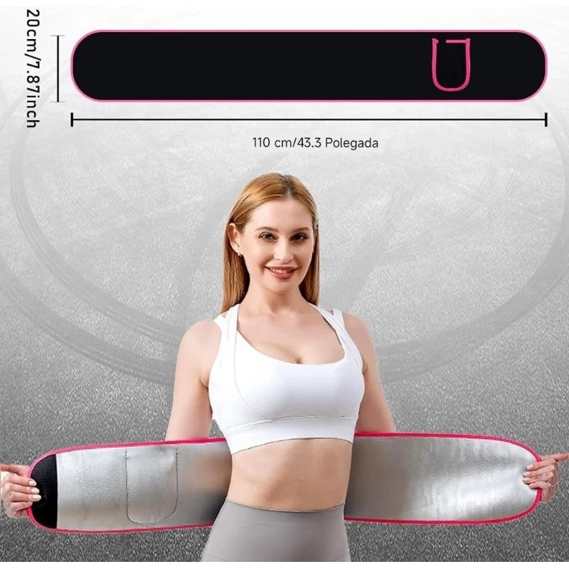 Cinta Térmica Modeladora Efeito Sauna com Bolso – Reduza Medidas com Conforto e Estilo - Giga store