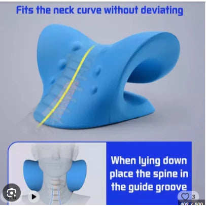 Relaxante para pescoço e ombro, dispositivo de tração cervical para alívio da dor e alinhamento da coluna cervical - Giga store