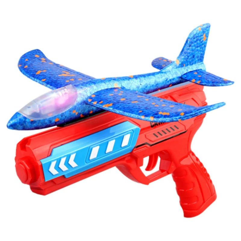 Lançador De Avião (COM LUZ) Planador Brinquedo Infantil De Espuma Catapulta - Giga store