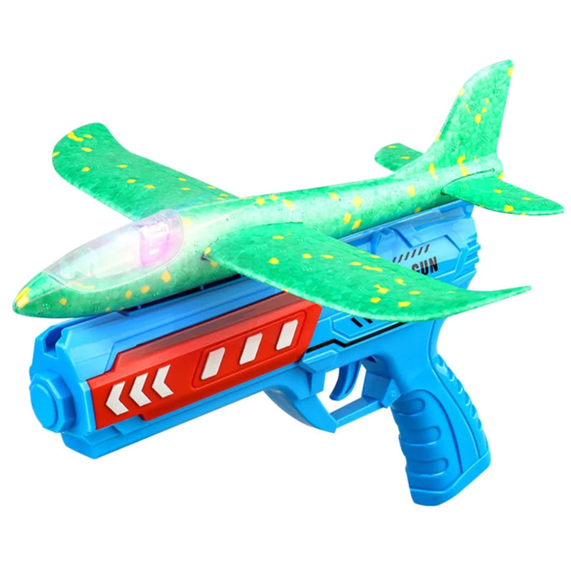 Lançador De Avião (COM LUZ) Planador Brinquedo Infantil De Espuma Catapulta - Giga store