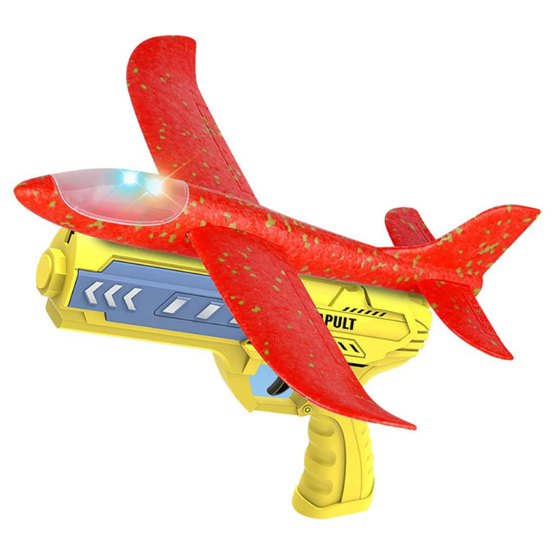 Lançador De Avião (COM LUZ) Planador Brinquedo Infantil De Espuma Catapulta - Giga store