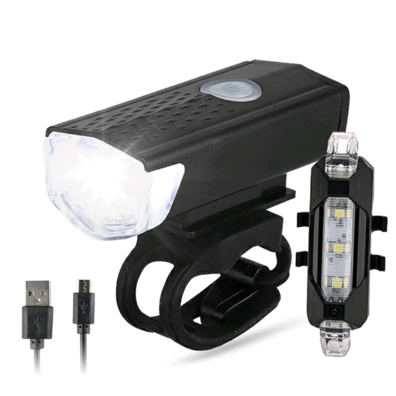 Kit Lanterna e Farol Bicicleta Luz Ultra Led a Prova D'Água - Giga store