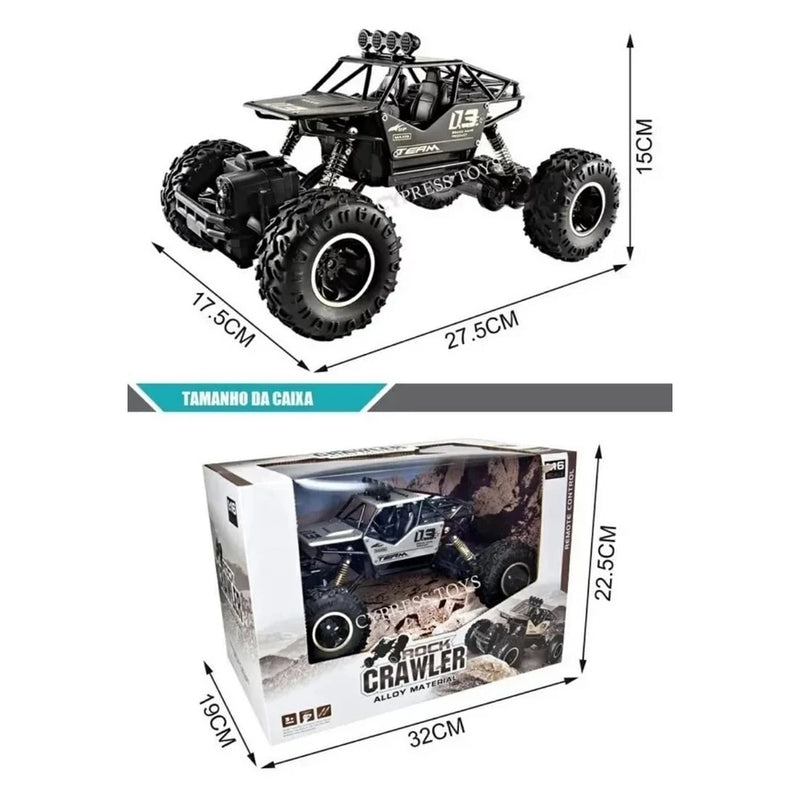 Carrinho Controle Remoto 4x4 Monster Truck Rock Crawler Rc - Giga store