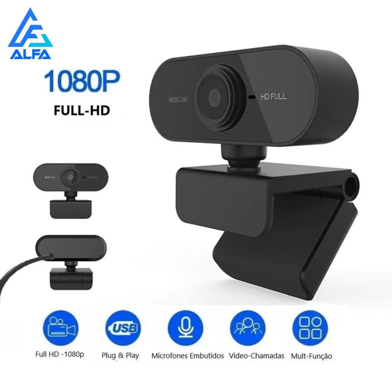 Câmera Webcam Hd Full 1080P Para Computador - Giga store