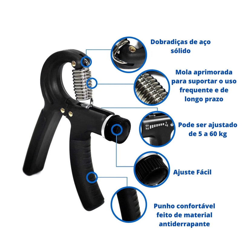 Hand Grip, Flexor De Punho para Exercícios Para Mãos, Ajustável - Giga store