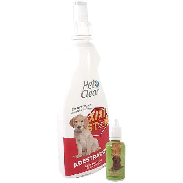 Kit Adestrador Xixi Stop + Xixi Aqui Pet, Clean 500 mL para Cães e Gatos - Giga store