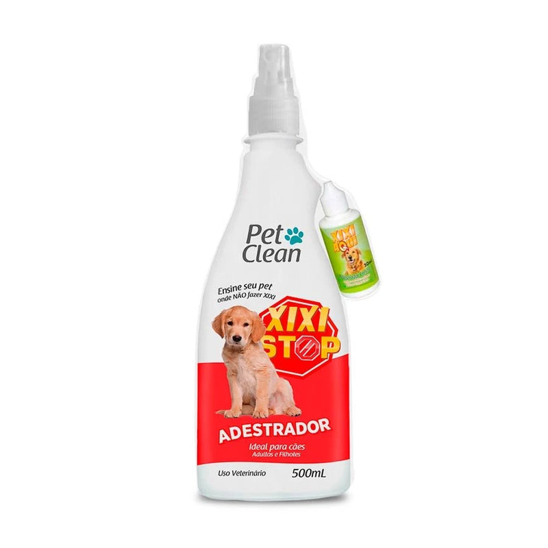 Kit Adestrador Xixi Stop + Xixi Aqui Pet, Clean 500 mL para Cães e Gatos - Giga store