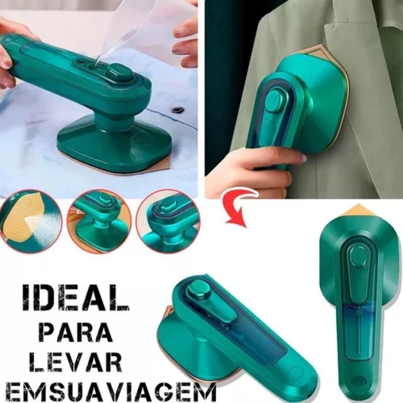 Mini Ferro De Passar Roupas, A Vapor Para Viagem, Elétrico e Portátil, Pequeno - Giga store