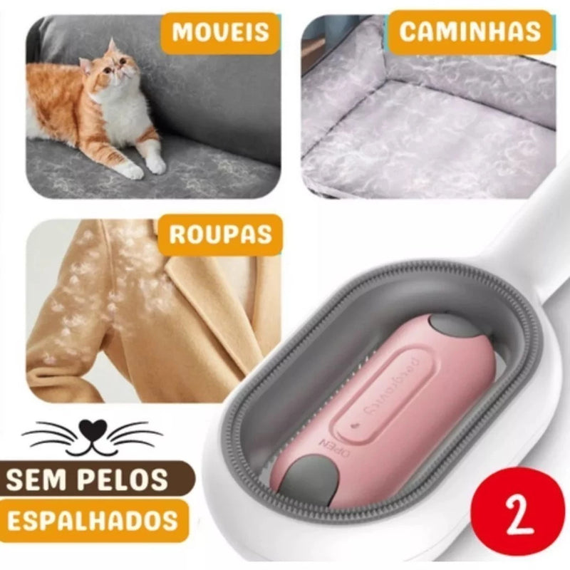 Petclean Pro Escova Multifuncional 4 Em 1 para Gatos E Cachorros - Giga store