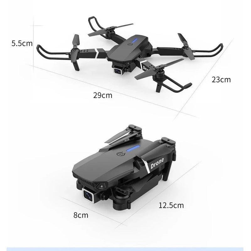 Mini Drone Para Iniciantes, E88 Pro, Camera 4k, Com 1 Bateria - Giga store