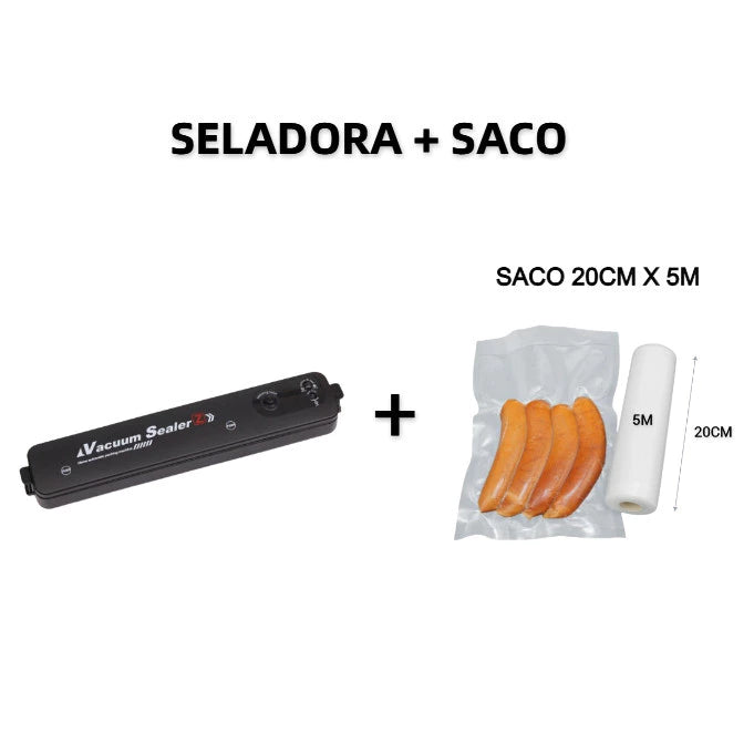 Seladora a vacuo de Alimentos Doméstica Bivolt Hermética - Giga store