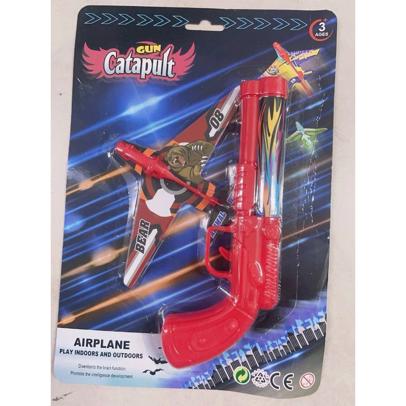 Lançador De Avião (COM LUZ) Planador Brinquedo Infantil De Espuma Catapulta - Giga store